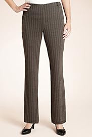 Classic Collection Flat Front Herringbone Striped Trousers