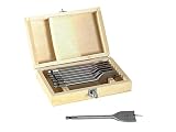 Faithfull Flat Bit set 8PC In Wooden Box