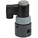 Plast-O-Matic EAST Series PVC Solenoid Valve, For Corrosive and Ultra-Pure Liquids, 2 Ways, Normally Closed, Viton Diaphragm, NPT Female