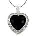 Sterling Silver Black Onyx Heart Necklace