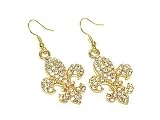 GOLD PLATED FASHION FLUER DE LIS EARRINGS