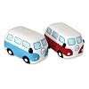 Camper Bus Salzstreuer/ Pfefferstreuer - aus Keramik, bunt sortiert, im 2er Set.