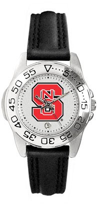 North Carolina State Wolfpack Ladies Leather Sports Watch