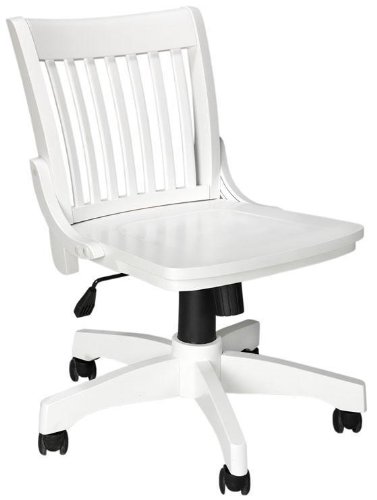 Oxford Adjustable height Office Chair, 31Hx20W, WHITE
