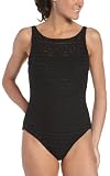 Anne Cole Women's Hyannisport Sheer Dot High Neck One Piece Swimsuit
