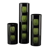 Cyan Design 01141 Black and Green 12" Medium Black And Green Chiseled Square Vase