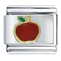 Pugster Apple Enamel Italian Charm Bracelet