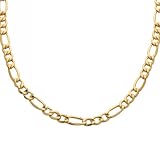 Men's 10k Yellow Gold 7mm Figaro Chain, 22