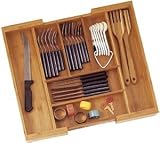 Lipper International 8872 Bamboo Expandable Flatware Organizer