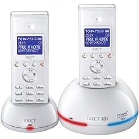 iDect X2i Twin Digital Cordless Telephone With Answer Machine - White