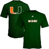 Adidas Miami Hurricanes Green Prime Time T-shirt