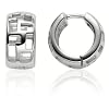 Zina Sterling Silver Windows Snap Hoop Earrings