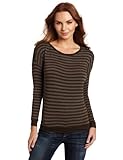 IMAGE OF Three Dots Women's Open Crew Neck Top, Jamocha, Small