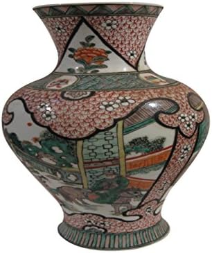 Porcelain Vase and Officer Putting Saddel on Horse