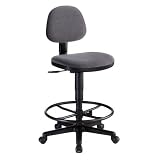 Alvin Comfort Drafting Chair Material-Size - Black