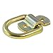 CURT 83740 3 x 3-Inch Surface-Mounted Trailer D-Ring Tie Down Anchor, 11,000 lbs Break Strength, Yellow Zinc