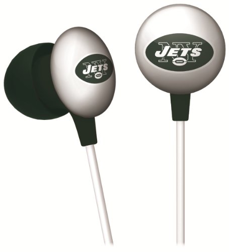 iHip NFF10200NYJ NFL New York Jets Mini Ear Buds, Green/White at Amazon.com