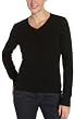 Red Moon Women's 100% Cashmere Long Sleeve V-Neck Sweater