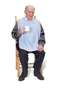 Priva Waterproof Mealtime Protector, Blue Terry, 18 by 35 Inch