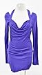 BCBGMAXAZRIA Persian Blue Cut Out Sleeves Dress