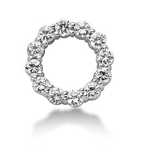 14k White Gold 2.4 ct Diamond Pendant G-H , SI1