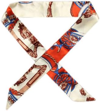 New Chic Fashion Fabric Art Decor Lady Twilly Ribbon Tied The Bag Handle Decoration Ribbon Scarf Gift Orange