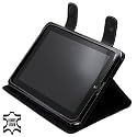 Original MTT Ledertasche - Exklusive Book-Style Tasche Case fuer Apple iPad 16GB / 32GB / 64GB Wi-Fi oder fuer 3G Wi-Fi Versionen - (mit Standfunktion) in der Farbe Schwarz - 17 Weitere Farben verfuegbar
