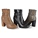 Brinley Co. Womens Topstitch Heeled Boots