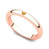 14k Rose Gold Bezel set Citrine Band Ring