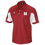 adidas Nebraska Cornhuskers Scarlet Head Coach Polo