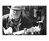 Guitar Player BW People Photographic Poster Print by John Gusky, 24x20