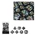 Chessex 27499 - Würfelset Lustrous shadow/ gold, 7 verschiedene Würfel