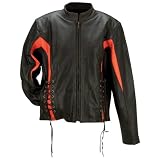 Rocky Mountain Hides Ladies Orge/Blk Leather JKT-2X