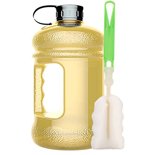 CHEN MA ®️High-Capacity Wave Enviro Eastar Resin Sports Water Bottles(2.2 Liter yellow)