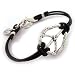 Live in Peace Bracelet - Sterling Silver and Leather