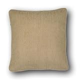 Beige Solid Chenille 18 Square Pillow