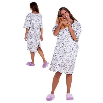 HealthPersonalCare: Patient Cotton Gowns XS/SM Sage Design Each