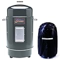 Gourmet Charcoal Smoker/Grill with Cover- Black