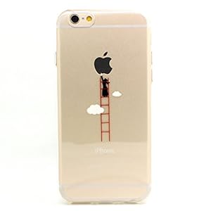 iPhone 6 Case, LUOLNH Funny fashion creative design Cartoon stairs Abstract moon TPU Silicone Skin Case Cover Phone Case Case Bumper for Apple iPhone 6 4.7 inch by LUOLNH