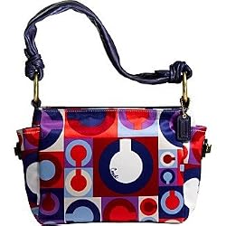 Coach Resort Op Art Signature Small Bag 42177 Pink Multi