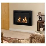 41FYYGCmqlL. SL160  Anywhere Fireplace SoHo Model Black Wall Mount Fireplace