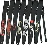 Perri s 2-1/2 Leather Embossed Guitar Strap, Tiger