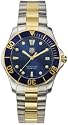 Tag Heuer Aquaracer Mens Blue Dial Stainless Steel / 18K Yellow Gold Watch WAB1120.BB0802