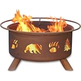 Patina Products F107,  30 Inch Bear & Trees Fire Pit ~ Patina