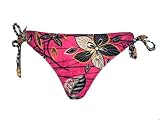 Rampage Bikini Bottom Pink Small w/ Brown Leaf Print & Side Ties