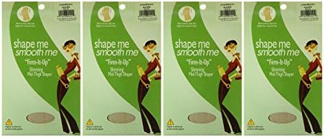 4 Sets of Shape Me, Smooth Me "Firm-It-Up" Slimming Mid-Thigh Body Shaper, Nude, Medium