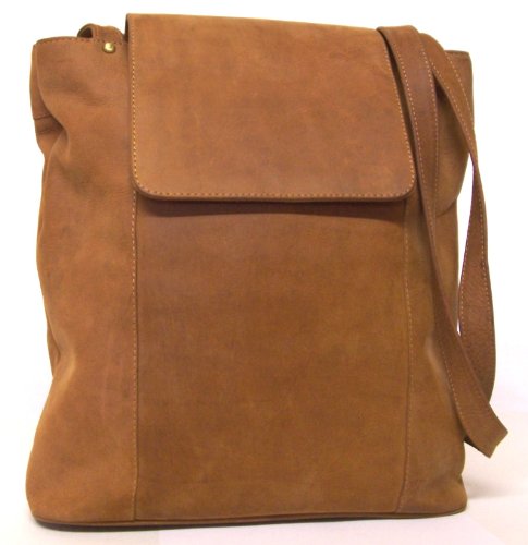 Greenland Unikat Einzelst&uuml;ck Muster Leder-Tasche Shopper-Bag in Hell-Braun