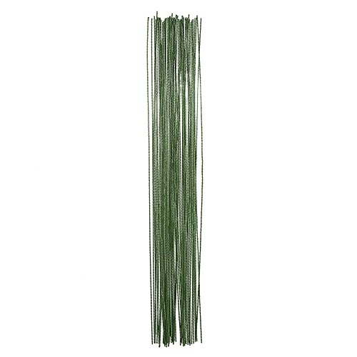 Eboot pack of 100 stem wire 26 gauge 14 inch , dark gre…