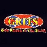 Toddler Gildan T-Shirt : GRITS - Girls Raised In The South - for the Redneck Girl with Rebel Flag Background - Litho Glitter