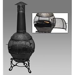 140cm TERRASSENOFEN Gartenkamin Aztekenofen Gu�eisen KO
